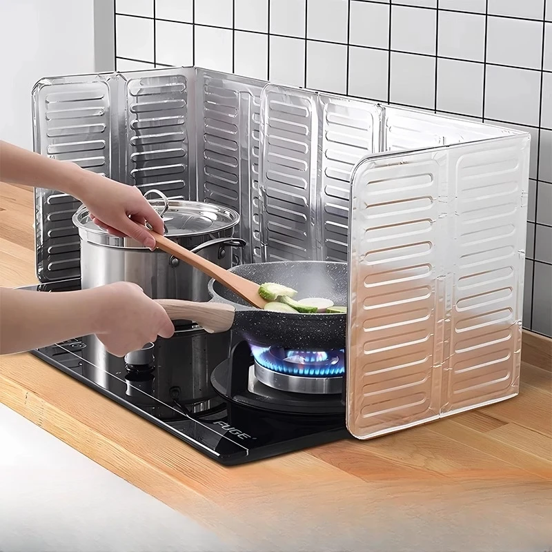 灶台可折叠挡油板煤气灶隔热板厨房炒菜防护板家用防溅油挡板