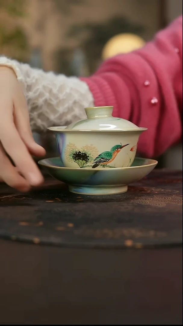 景德镇陶瓷杯碗柴烧多人
