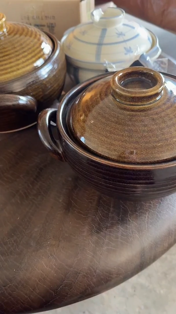 陶瓷李*喜大耳紫金3L砂锅，，，，