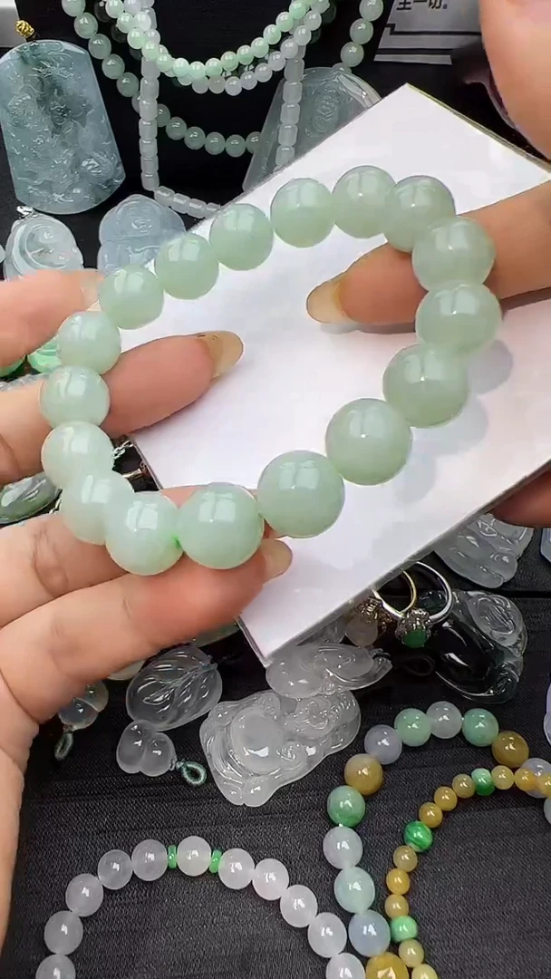 未镶嵌手串翡翠玉珠卡12