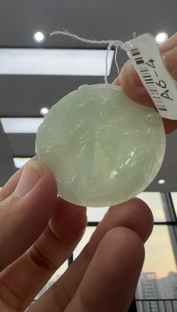 颈饰未镶嵌翡翠天然翡翠A货孤品一件