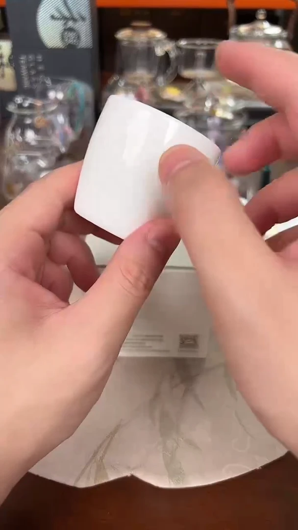 @@禾器晶彩道仪白陶瓷杯