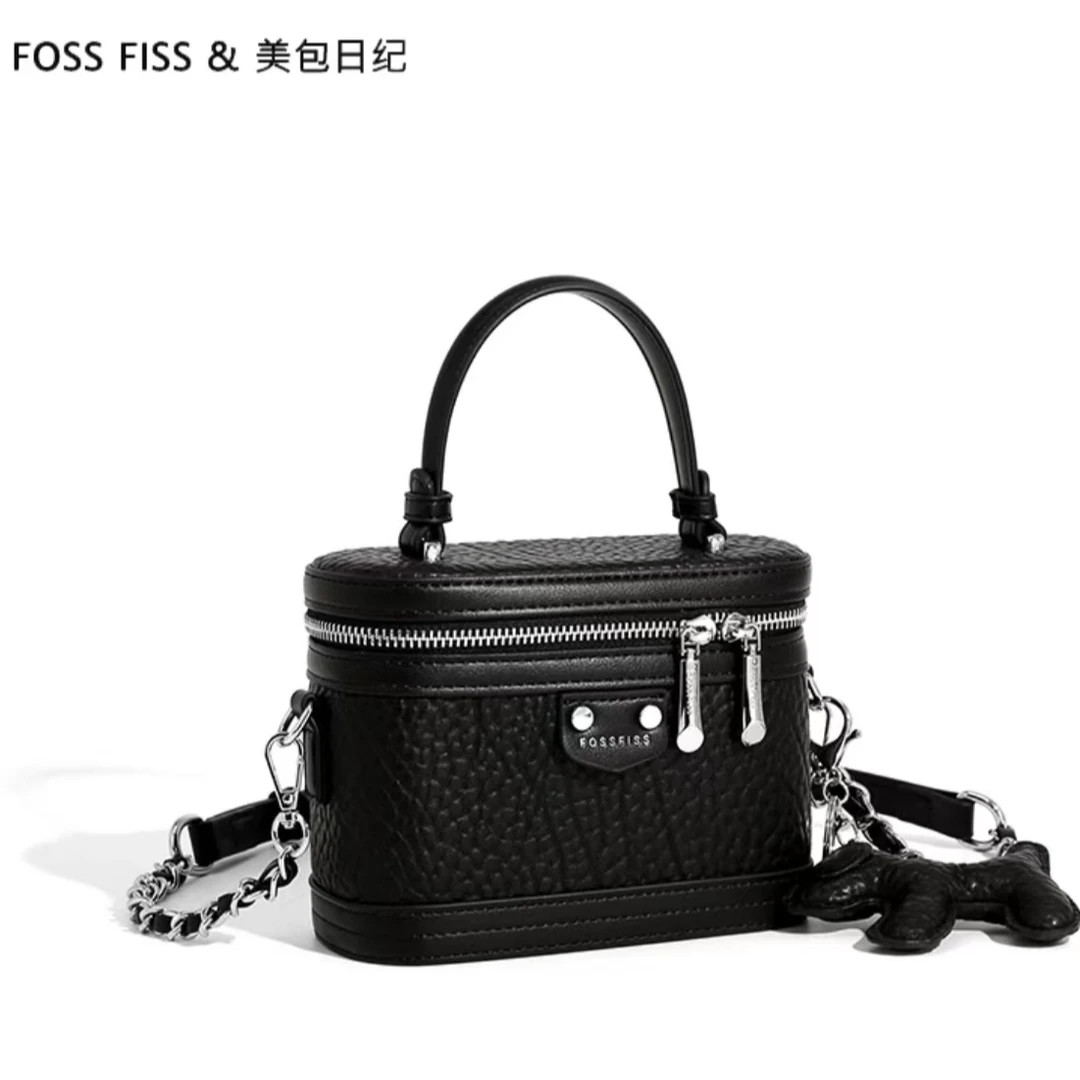 FOSSFISS2025春夏新款轻奢时尚百搭手提单肩斜挎盒子包
