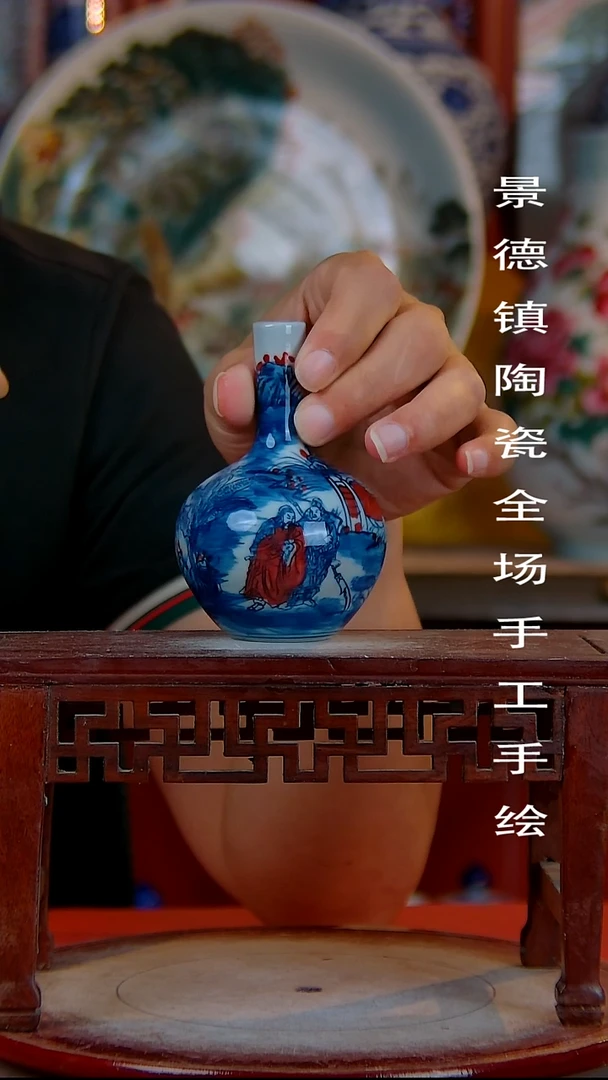 摆件手景德镇陶瓷 全场手工绘