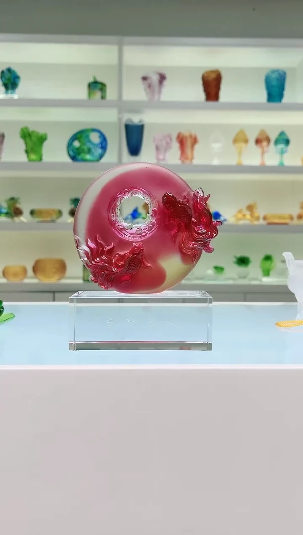 【闪购商品】茶宠古法琉璃喜聚成双