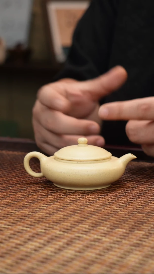 茶壶紫砂汀禾紫砂扁圆