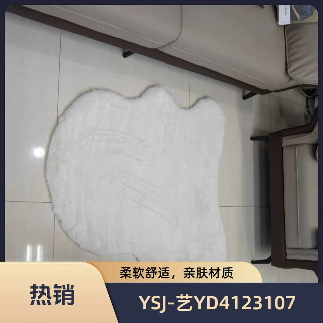 北欧时尚简约毛绒地毯卧室床边不规则异形少女ins风可爱房间地垫