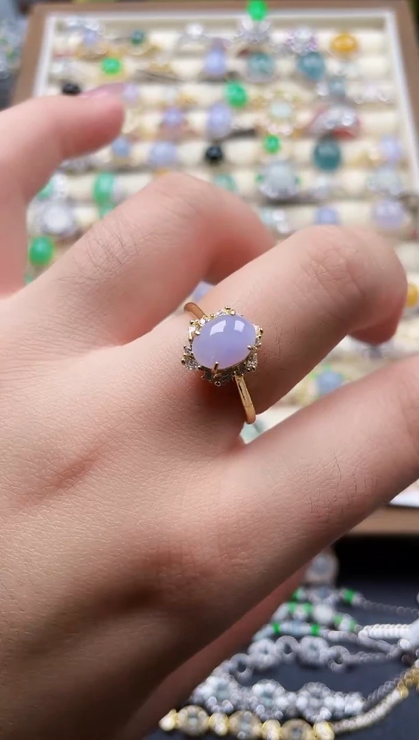 银S925镶嵌戒指翡翠79