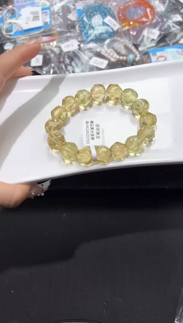 水晶手串未镶嵌77U多样性发其一【1条】默认微瑕/精品约60~70g