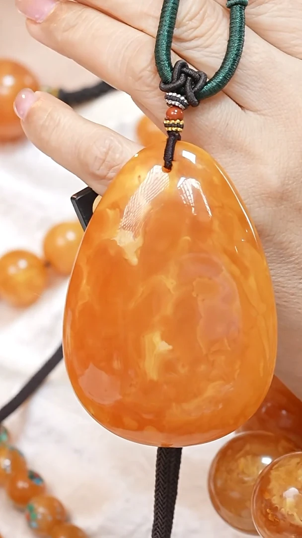 蜜蜡颈饰未镶嵌7194天然蜜蜡珠宝奇石云端妖孽全部保真