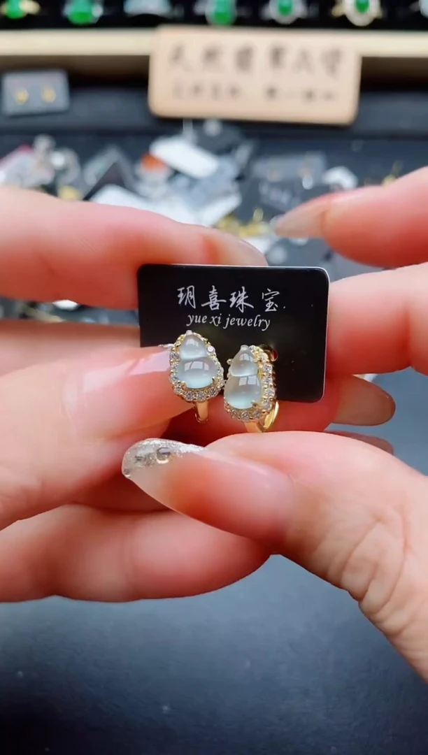 银S925镶嵌戒指翡翠1