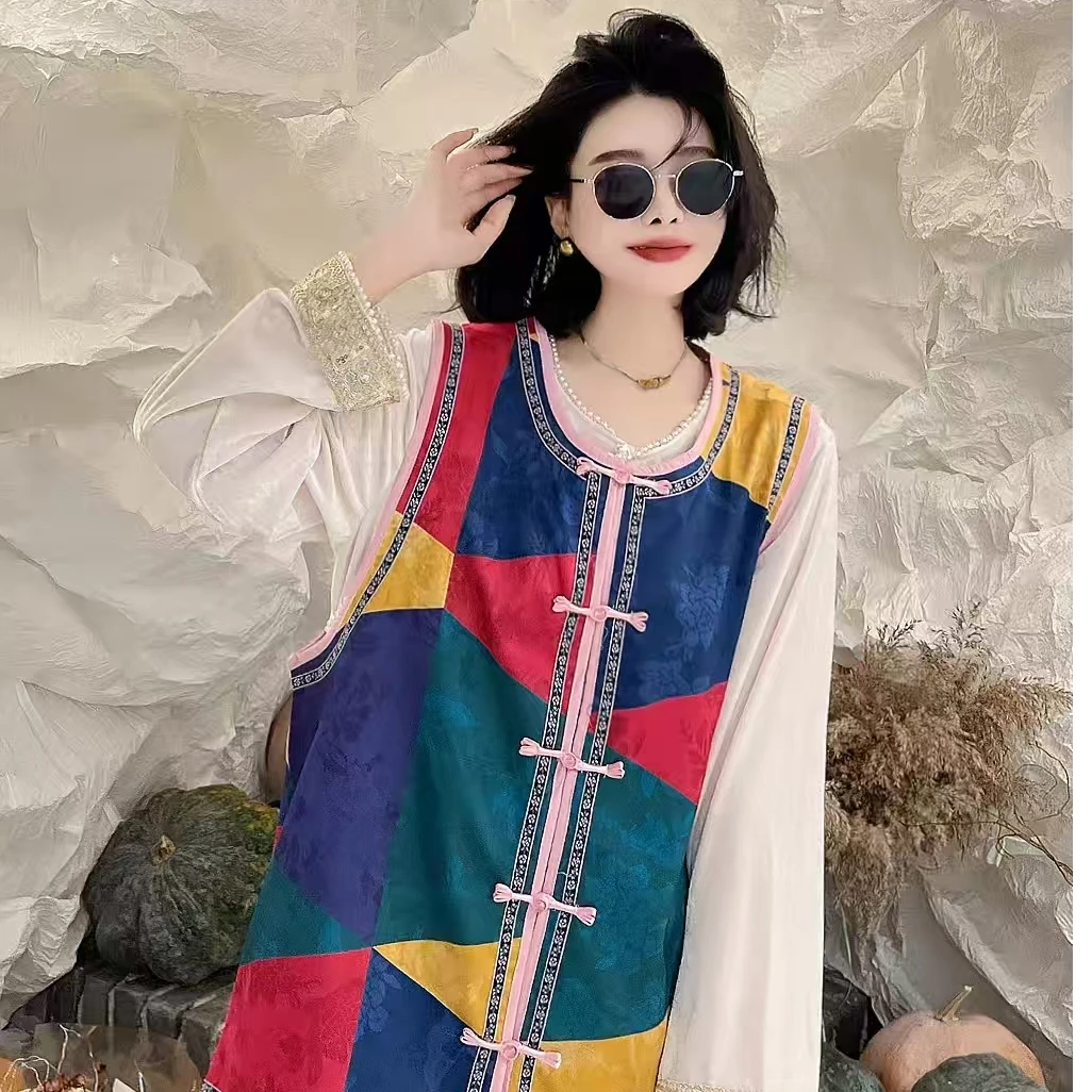 （宁家）168号链接新中式国风潮流遮肉全码上衣