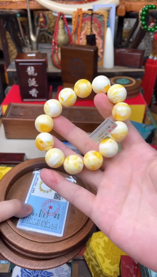 未镶嵌琥珀手串---------------大白蜜
