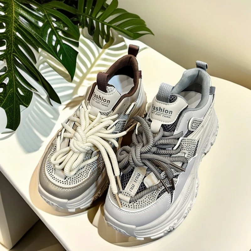 2808-5老爹鞋时尚休闲鞋潮鞋百搭ins厚底网面休闲鞋春季运动鞋