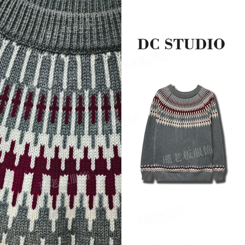 DC STUDIO【绚烂人生】2024秋冬新款保暖设计百搭加厚圆领毛衣