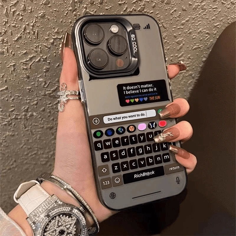 短信聊天适用苹果16手机壳iPhone15创意华为vivo可爱小米14op