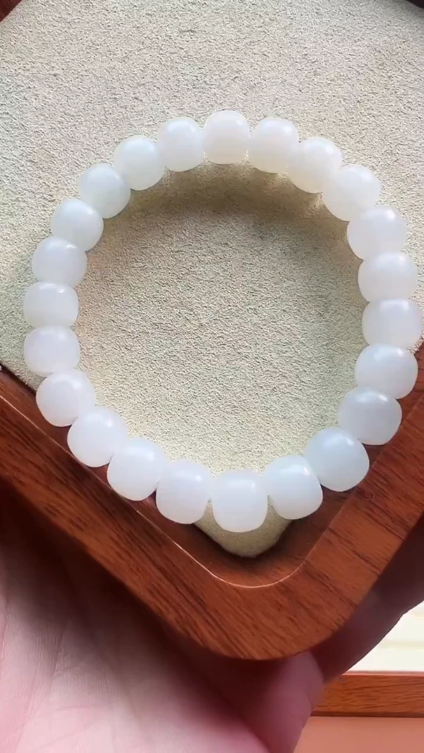 未镶嵌手串和田玉10mm左右白玉老型单圈