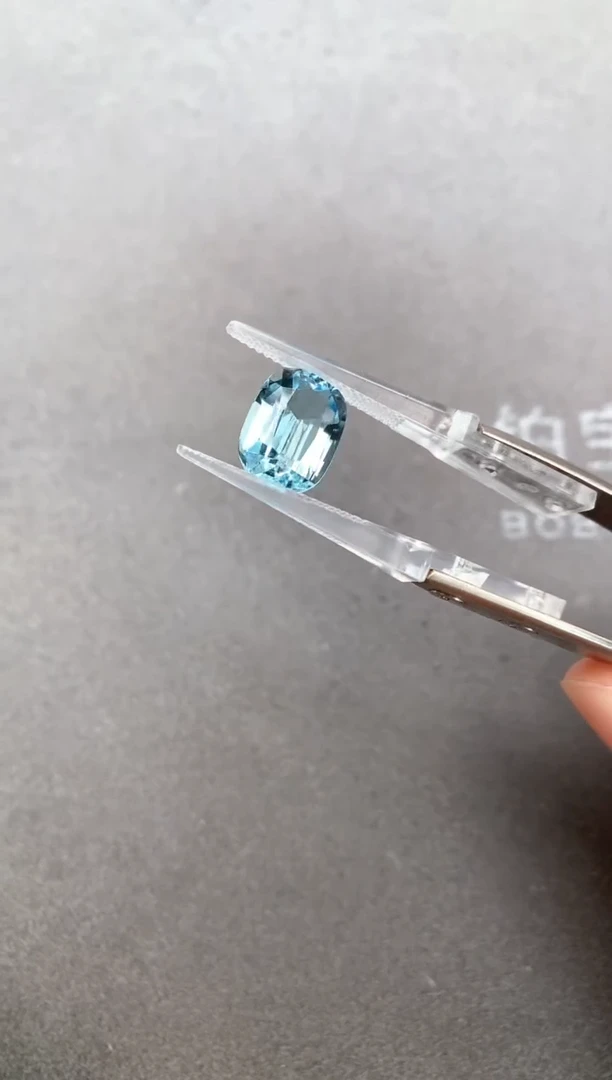 未镶嵌裸石定制海蓝宝石3.51ct  03060