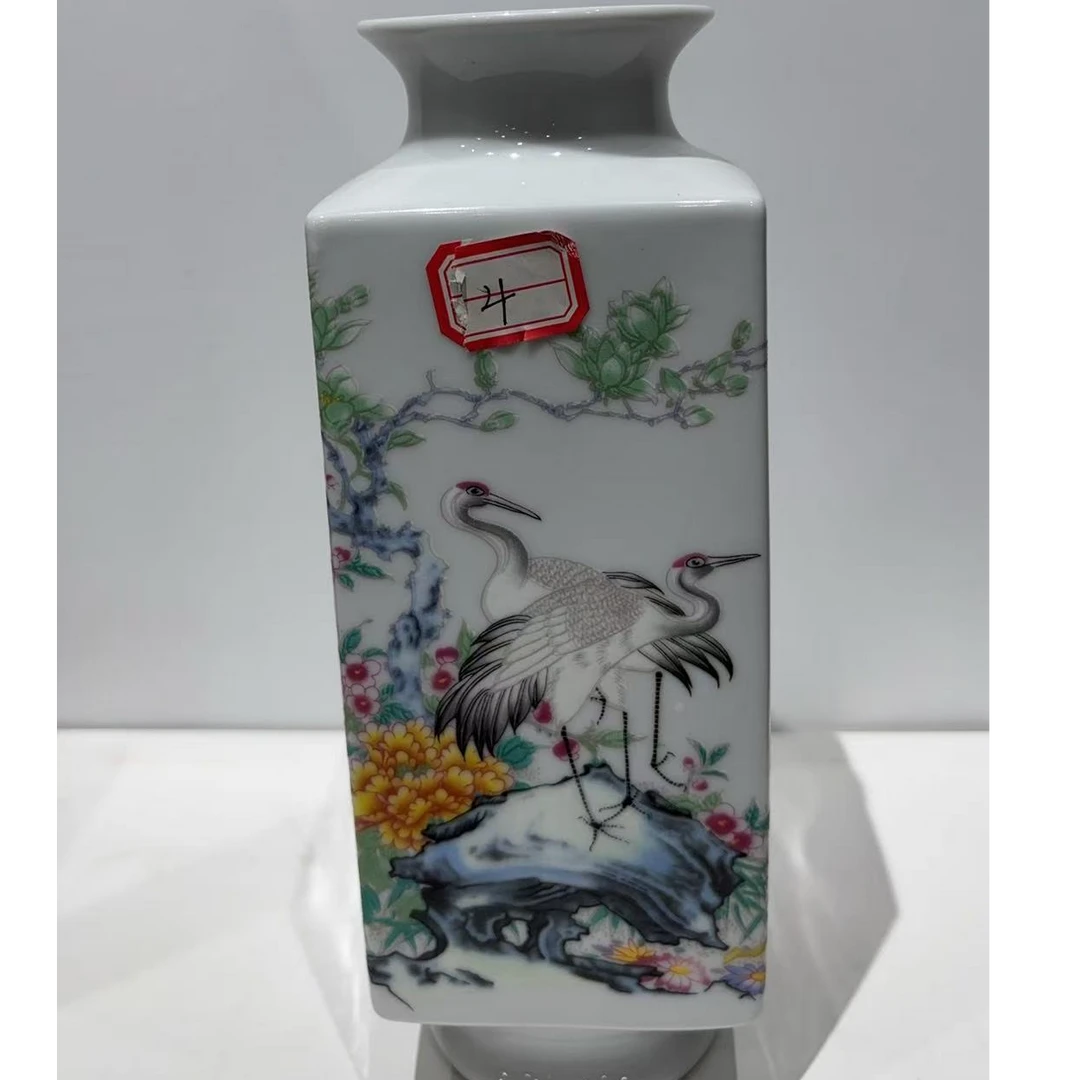 景德镇仙鹤四方瓶#4