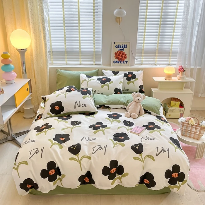 【晴美】全棉印花四件套-安妮诗