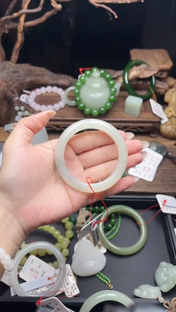 未镶嵌手镯和田玉新疆黑山 54圈9014721