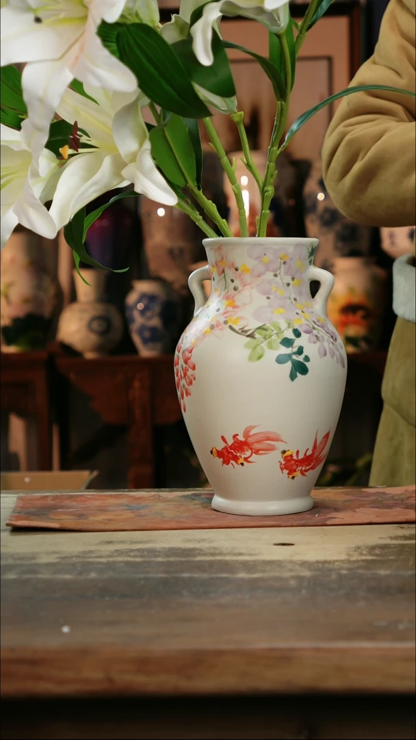 【闪购商品】瓷片景德镇纯手工釉下彩精品花瓶