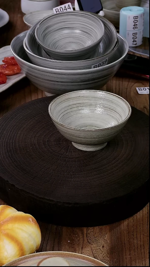 瓷景德镇高温釉下彩创意瓷 饭碗 黄