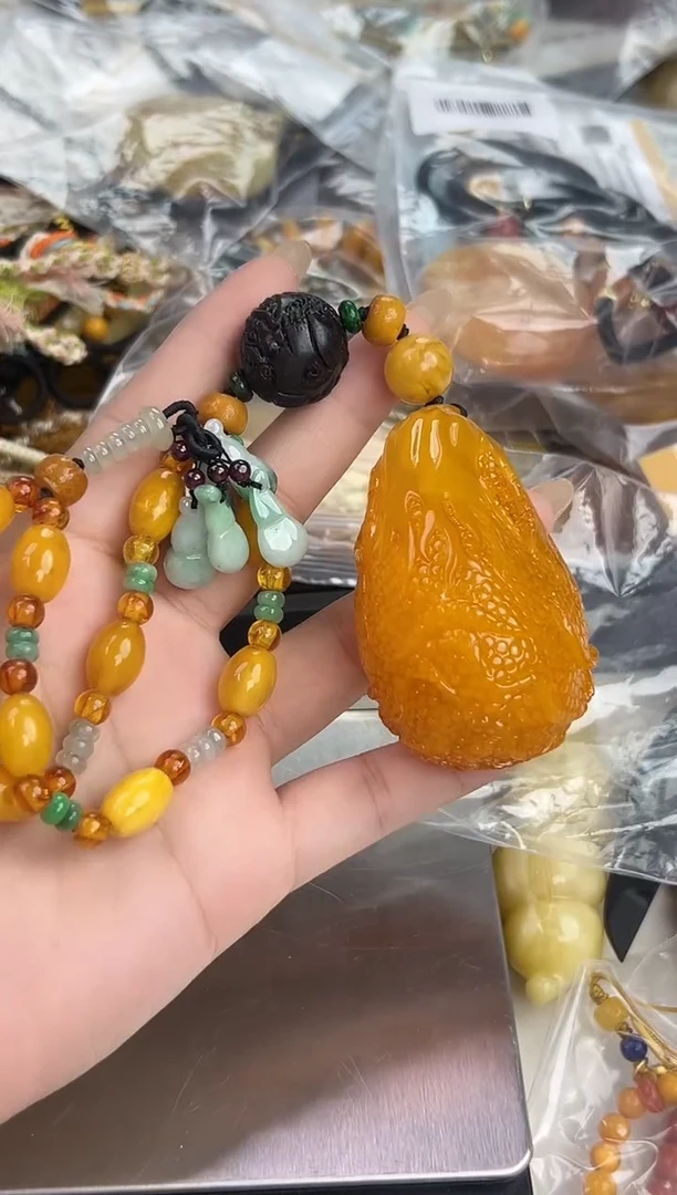 裸石琥珀未镶嵌天然琥珀蜜蜡吊坠