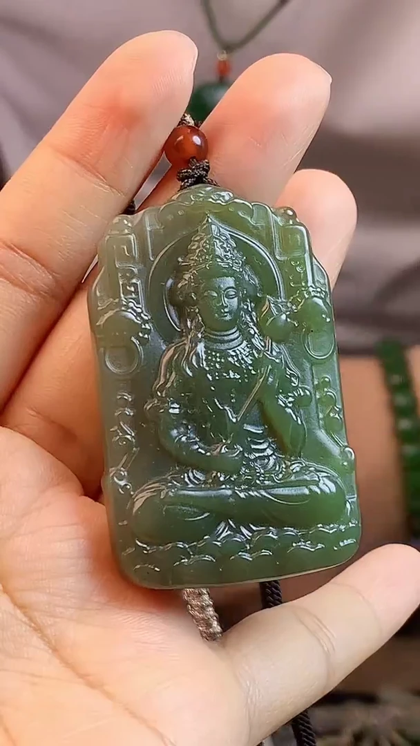 和田玉未镶嵌挂件1