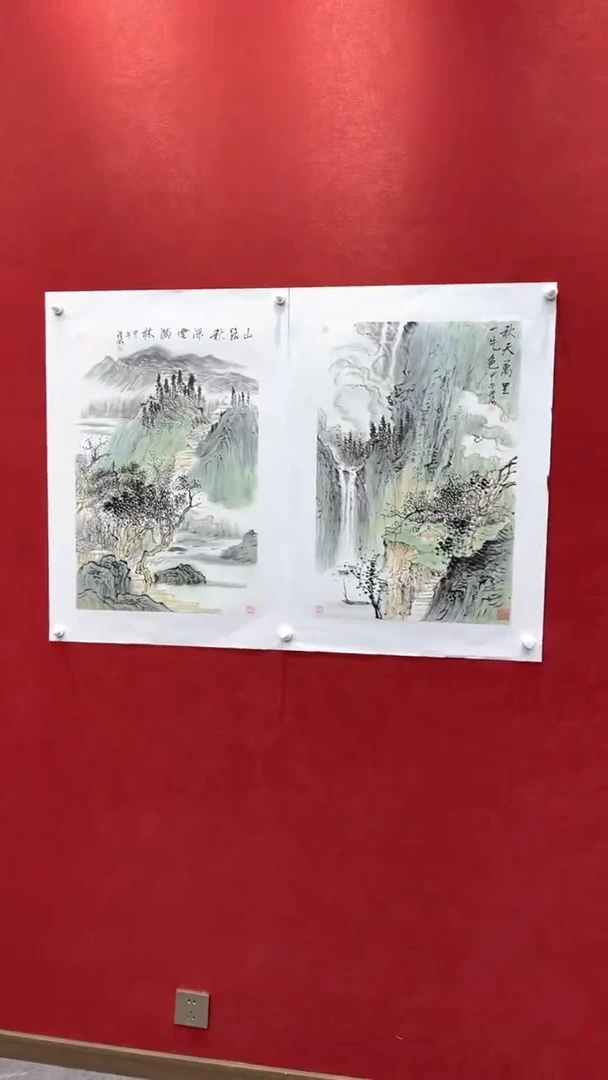 国画老师现场创作  2