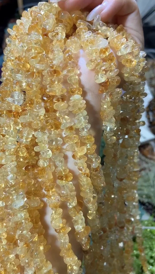 水晶珠宝半成品未镶嵌黄水晶