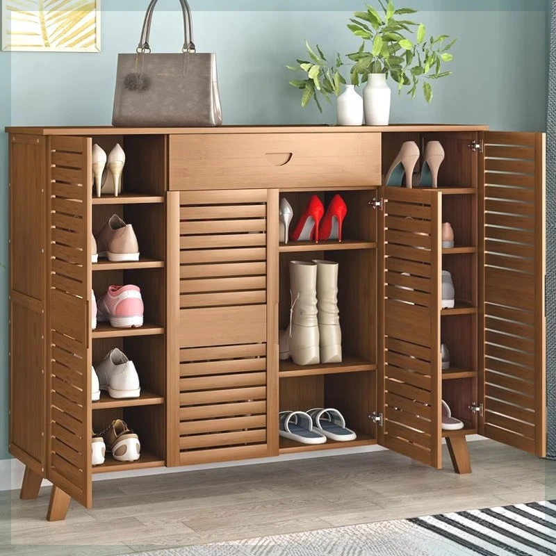 楠竹鞋柜全竹加厚实木鞋柜楠竹鞋架简易多层鞋柜简约现代客厅玄关