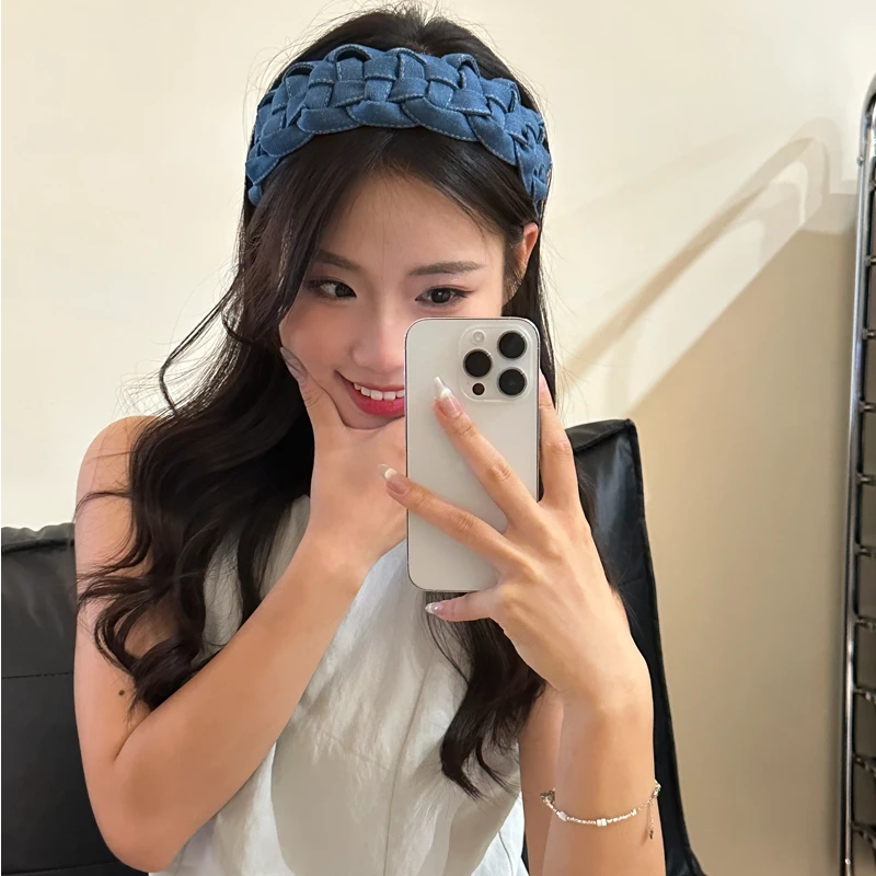 元气满满韩系编织发箍宽版甜美少女心压发头箍ins风发饰