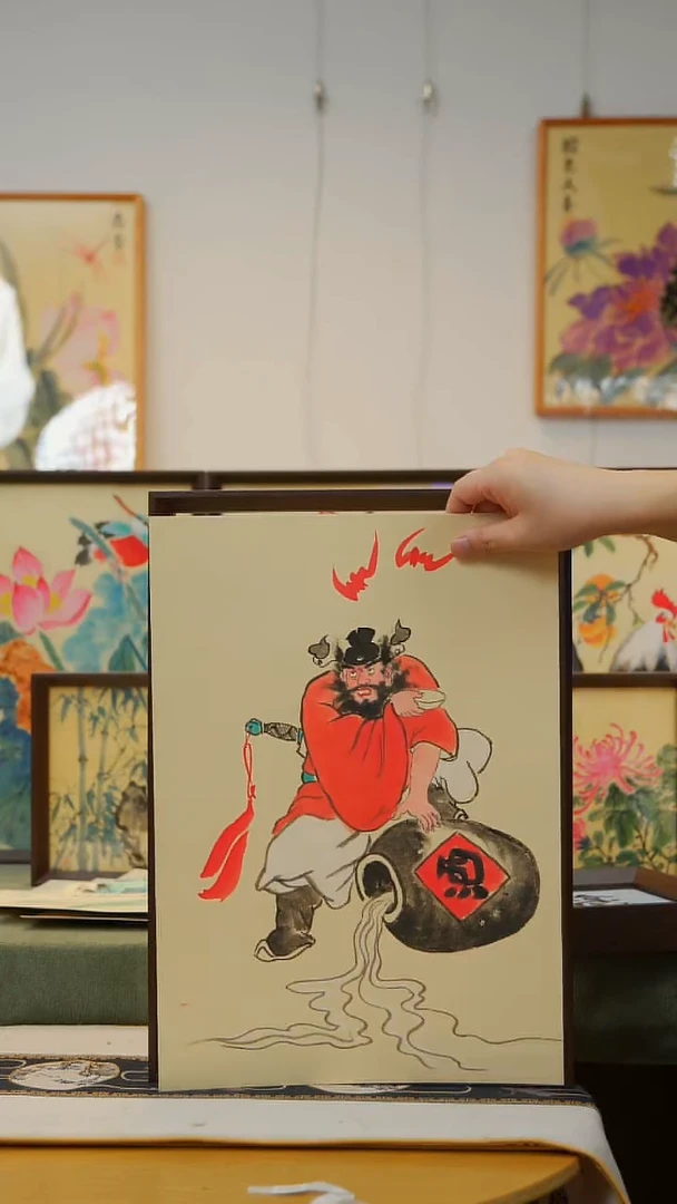 国画A3不落名绘画带框发货 757