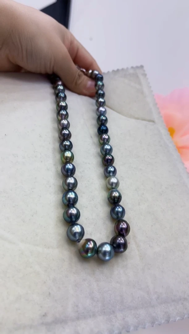 【闪购商品】海水珍珠颈饰银S925镶嵌大溪地9-11mm