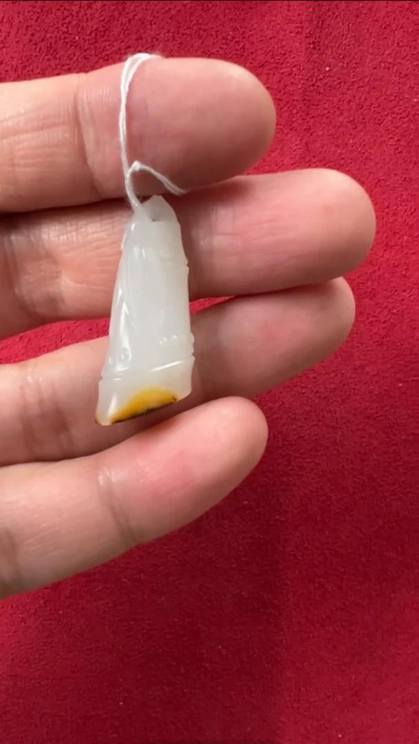 【闪购商品】和田玉挂件未镶嵌手工雕刻竹节吊坠