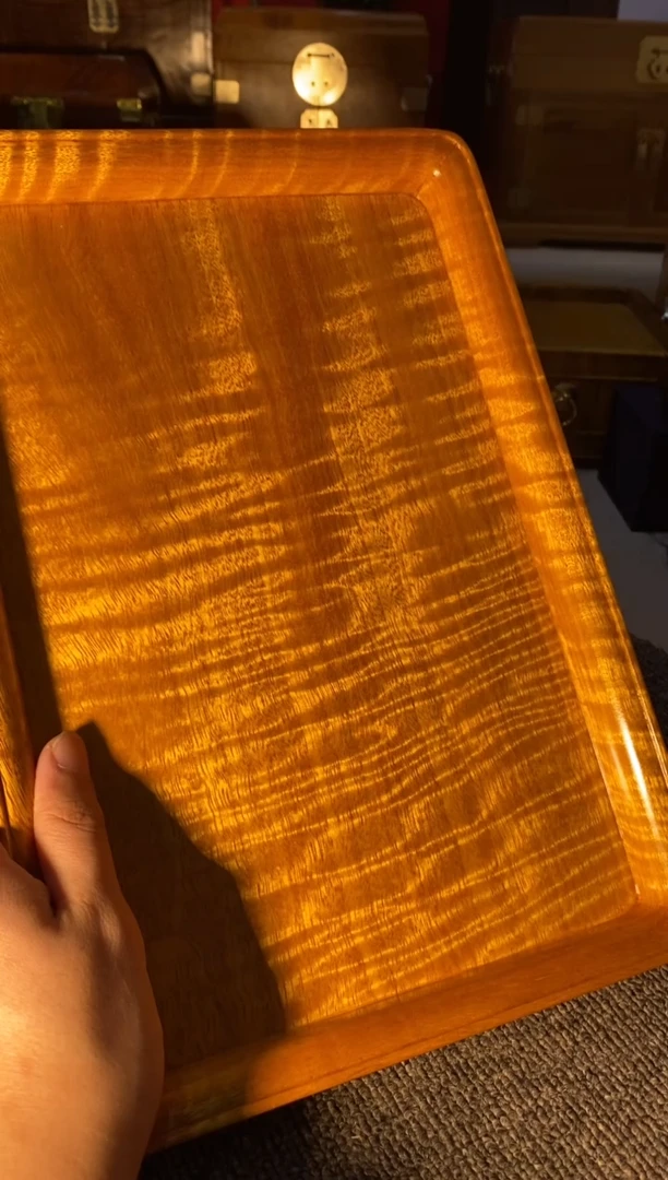 【闪购商品】金丝楠木艺金丝楠文承盘F8