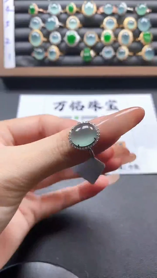 银S925镶嵌戒指翡翠211