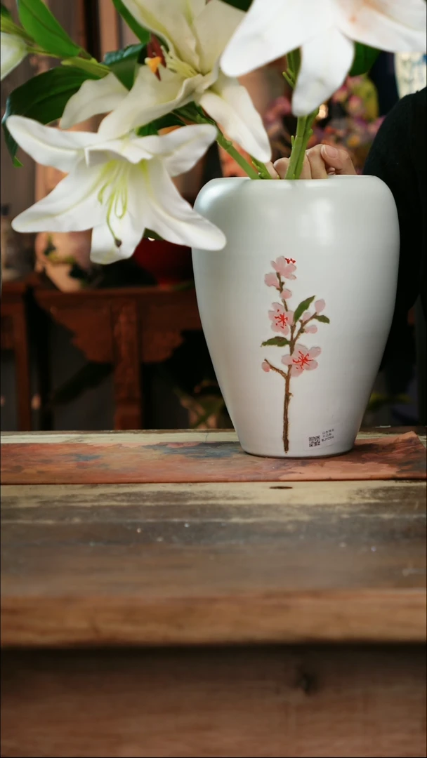 【闪购商品】瓷片景德镇纯手工釉下彩精品花瓶