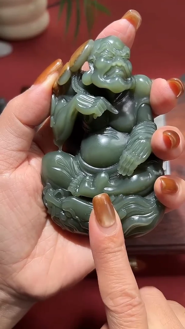 未镶嵌和田玉摆件和田玉罗汉摆件15
