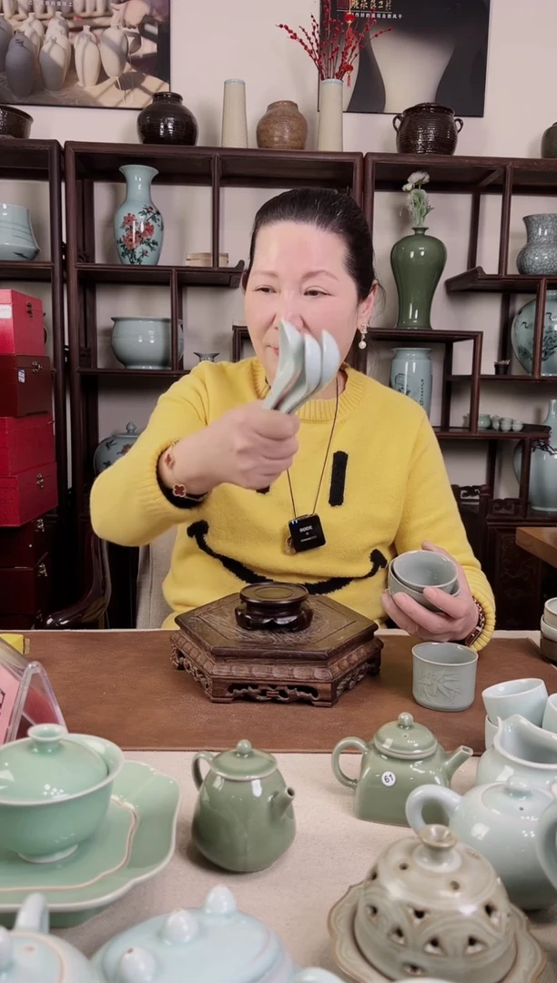 【闪购商品】杯青瓷 粉青 小汤勺3只装
