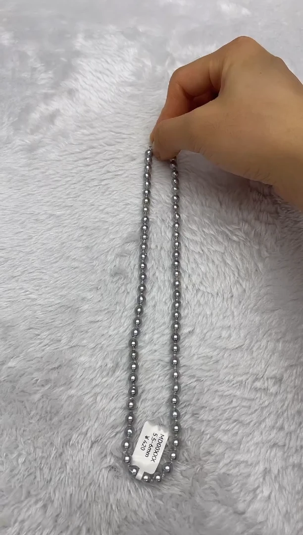 项链银S925镶嵌海水珍珠AK真多麻5.5-6mm