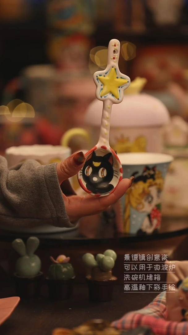 陶瓷景德镇可爱陶瓷釉下彩绘设计师款