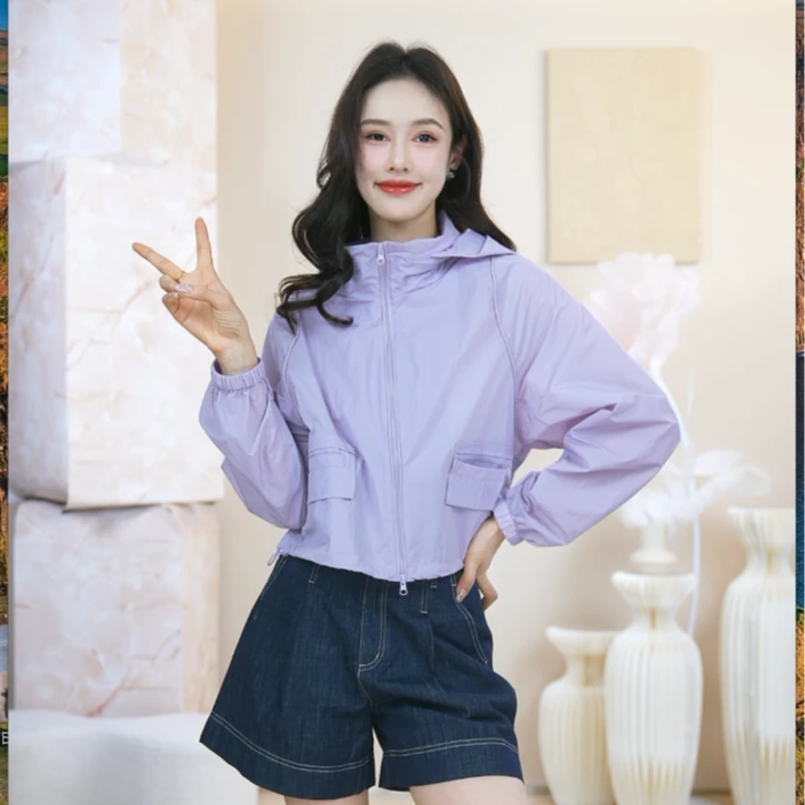 玖姿安娜蔻夏日防晒小紫KWED12123