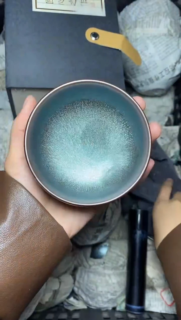 【闪购商品】茶盏糖果 禅定  青蓝 盏三疯建盏茶器