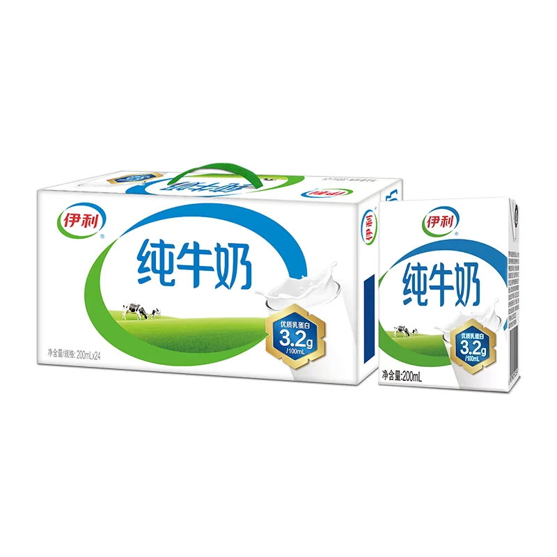伊利纯牛奶200ml*24盒
