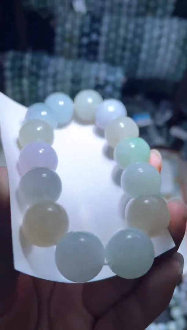 未镶嵌定制翡翠天然缅甸翡翠手串18