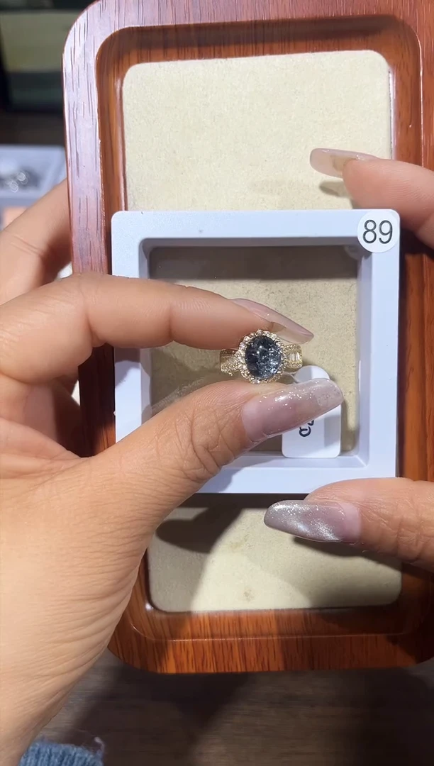 【闪购商品】烟晶戒指银S925镶嵌定制