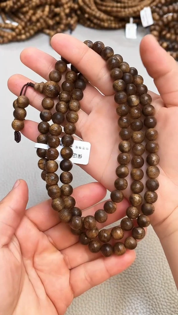 沉香手串棋楠命根子圆珠0.8多圈多样性发其一