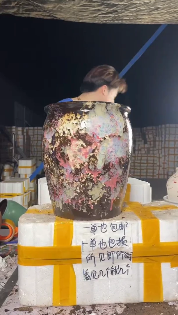 紫砂花盆紫砂花盆宜兴紫砂粗陶花盆25*31